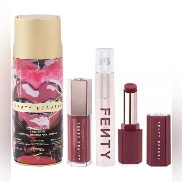 Fenty Beauty by Rihanna It's Riri Szn 3-Piece Lip Set Limited Ed Holiday Set
